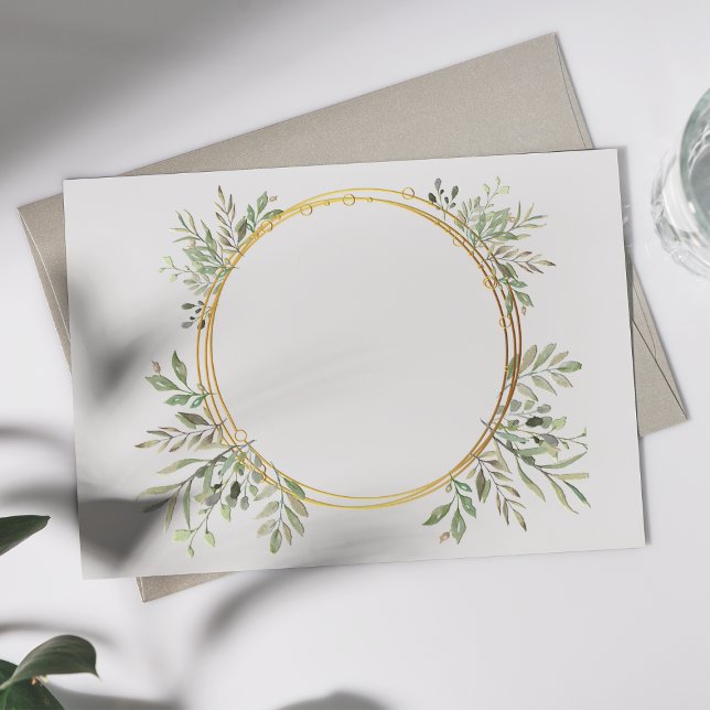 Elegant Botanical Greenery Wedding Invitation Envelope (Creator Uploaded)