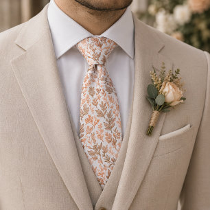 Elegant Botanical Herbarium Sage Green & Ivory  Tie