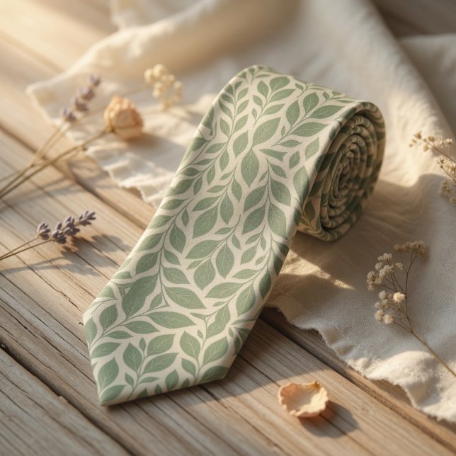 Elegant Botanical Leaf Tie (Creator Uploaded)