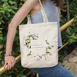 Elegant Botanical Leafy Foliage Watercolor Wedding Tote Bag<br><div class="desc">Elegant Botanical Leafy Foliage Watercolor Collection.- it's an elegant script watercolor Illustration of pastel subtle leafy foliage perfect for your summer spring,  botanical wedding & parties. It’s very easy to customise,  with your personal details. If you need any other matching product or customisation,  kindly message via Zazzle.</div>