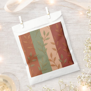 Elegant Botanical Leaves Earth Tone Collection Favour Bags