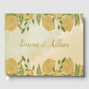 Elegant Botanical Lemon Greenery Guest Book
