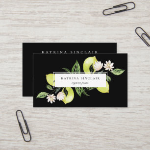 Elegant Botanical Lemons Business Card