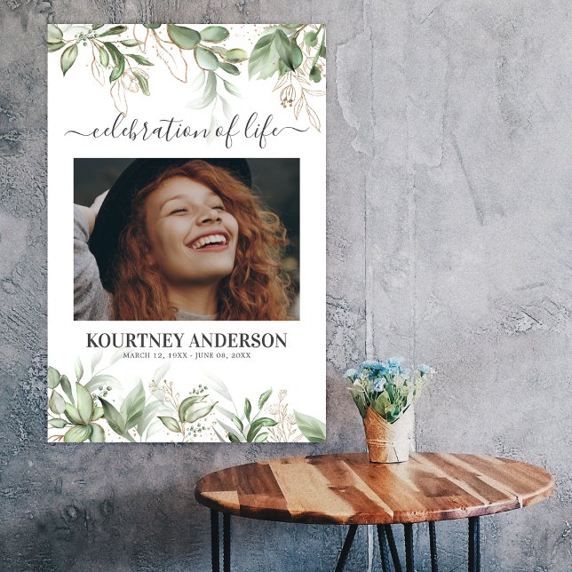 Elegant Botanical Memorial Poster (Creator Uploaded)