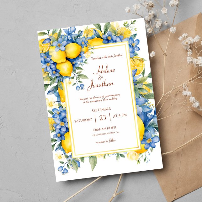 Elegant Botanical Modern Floral Wedding Invitation (Elegant Botanical Modern Floral Wedding Invitation)