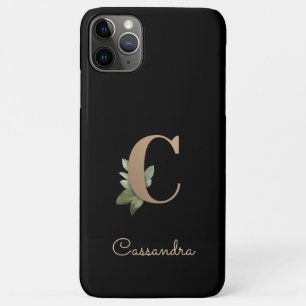 Elegant Botanical Monogram Gold Letter C Case-Mate iPhone Case