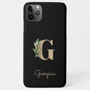 Elegant Botanical Monogram Gold Letter G Case-Mate iPhone Case