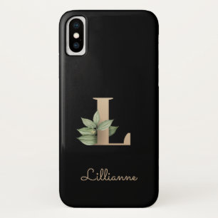 Elegant Botanical Monogram Gold Letter L Case-Mate iPhone Case