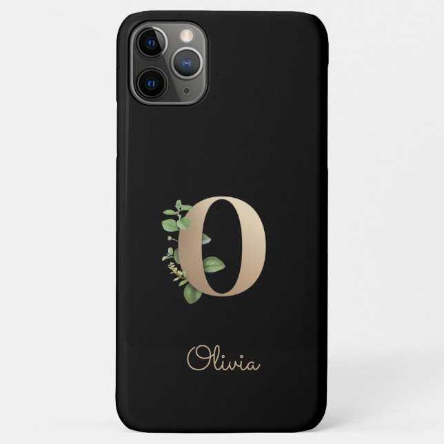 Elegant Botanical Monogram Gold Letter O Case-Mate iPhone Case (Back)