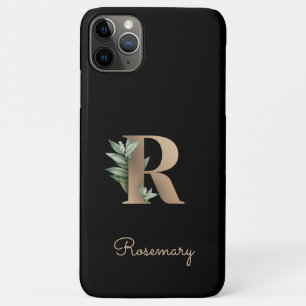 Elegant Botanical Monogram Gold Letter R Case-Mate iPhone Case