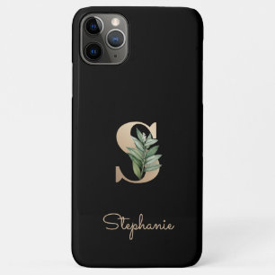Elegant Botanical Monogram Gold Letter S Case-Mate iPhone Case