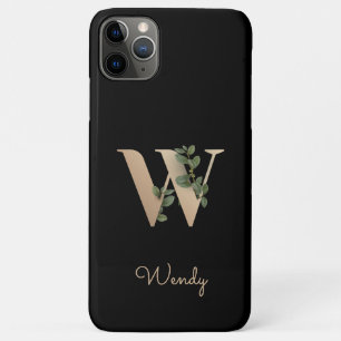 Elegant Botanical Monogram Gold Letter W Case-Mate iPhone Case