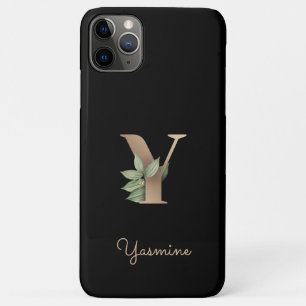 Elegant Botanical Monogram Gold Letter Y Case-Mate iPhone Case