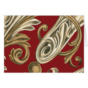 Elegant Botanical Motif with Tan Foliage