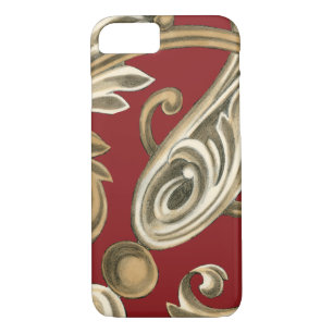 Elegant Botanical Motif with Tan Foliage Case-Mate iPhone Case