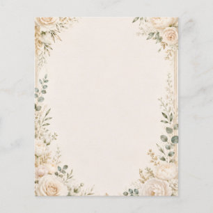 Elegant Botanical on Vintage Handmade Paper