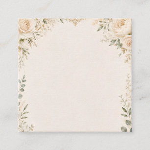 Elegant Botanical on Vintage Handmade Paper Enclosure Card