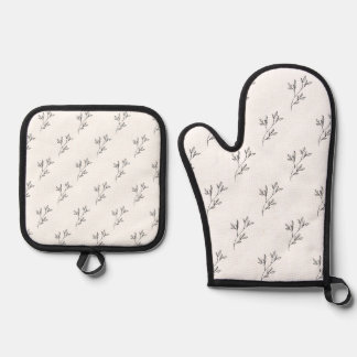 Elegant Botanical Oven Mitts & Pot Holders Oven Mitt & Pot Holder Set
