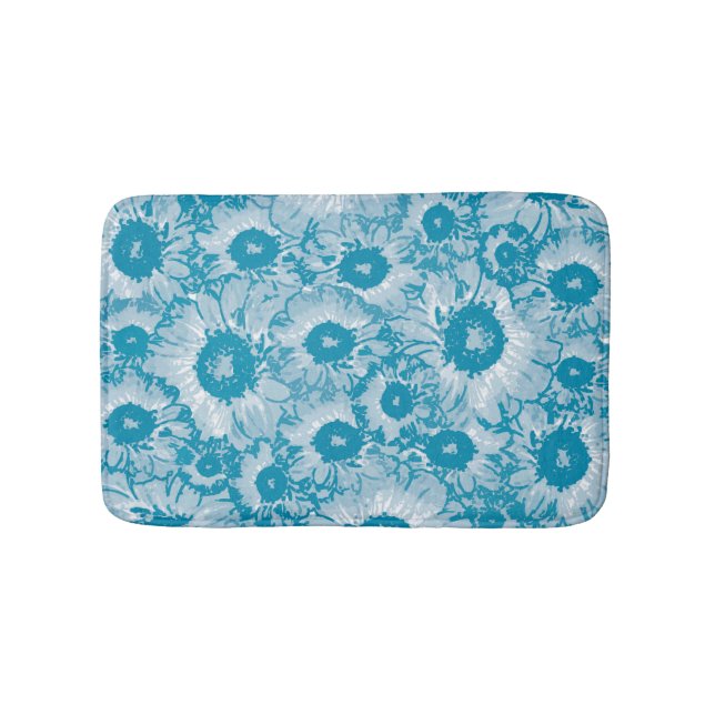 Elegant Botanical Pattern Bath Mat (Front)