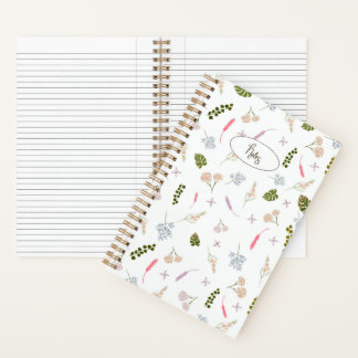 Elegant Botanical Pattern Floral Notes Journal II