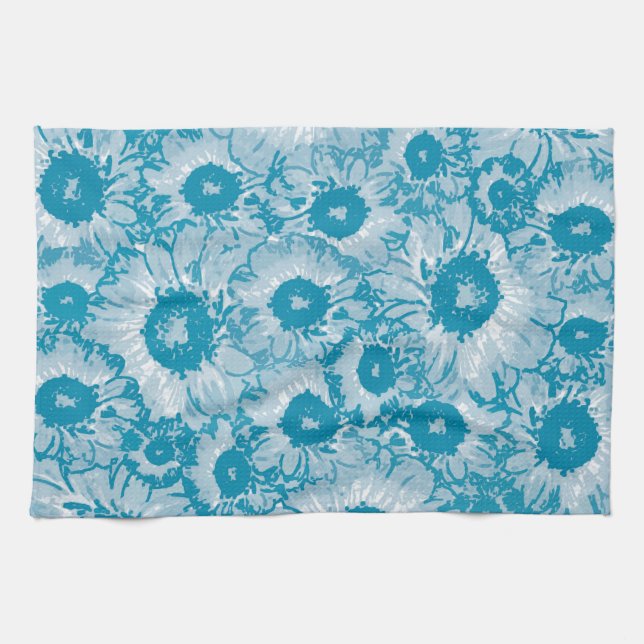 Elegant Botanical Pattern Tea Towel (Horizontal)