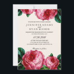 Elegant Botanical Pink Watercolor Wedding Invitation<br><div class="desc">Vintage Botanical Pink Watercolor Wedding Invitation. Please customise the information for your own.</div>