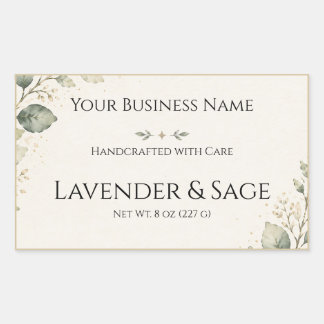 Elegant Botanical Product Front Label