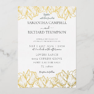 Elegant Botanical Real Gold Wedding