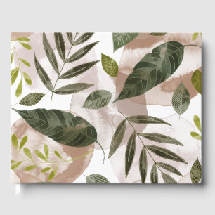 Elegant Botanical Safari Leaves Guest Book