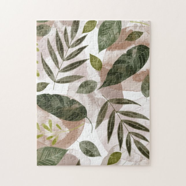 Elegant Botanical Safari Leaves   Jigsaw Puzzle (Vertical)