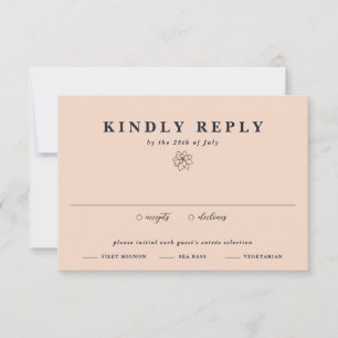 Elegant Botanical Succulent Plant Boho Wedding RSVP Card