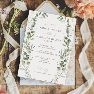 Elegant Botanical Wedding Bridal Shower Invitation