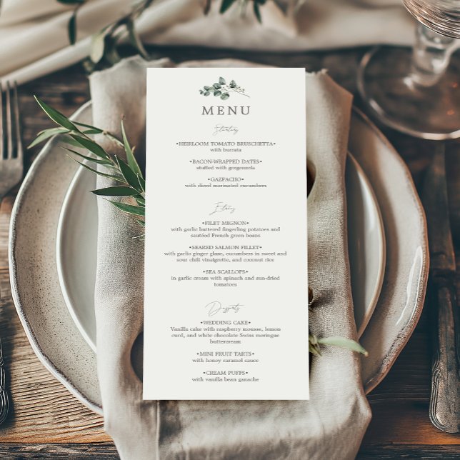 Elegant Botanical Wedding Flat Menu (Creator Uploaded)
