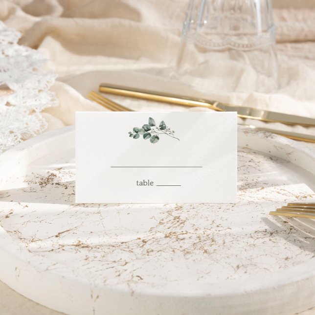 Elegant Botanical Wedding Folded Place Card (Creator Uploaded)