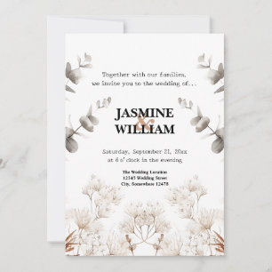 Elegant Botanical Wedding Invitation