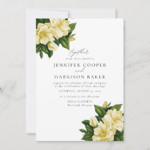 Elegant, botanical wedding invitation