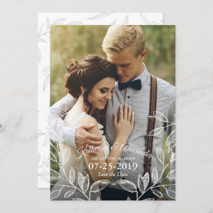 Elegant Botanical Wedding Save the Date Invitation