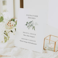 Elegant Botanical Wedding Signature Drinks