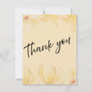 Elegant Botanical Wedding Thank You Card