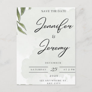 Elegant Botanical Wedding Welcome Sign   poster Holiday Postcard