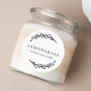 Elegant Botanical Wreath Product Label