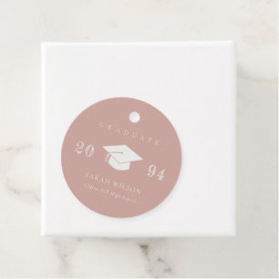 Elegant Bottle Green Minimal Simple Graduation Favour Tags
