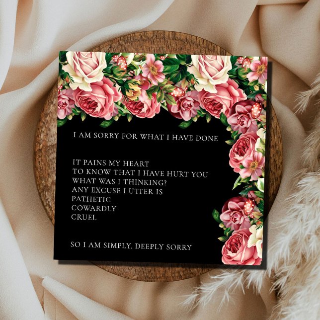 Elegant Bouquet Blush I’m sorry apology Card (Creator Uploaded)