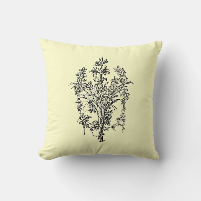 Elegant Bouquet Cushion (Front)
