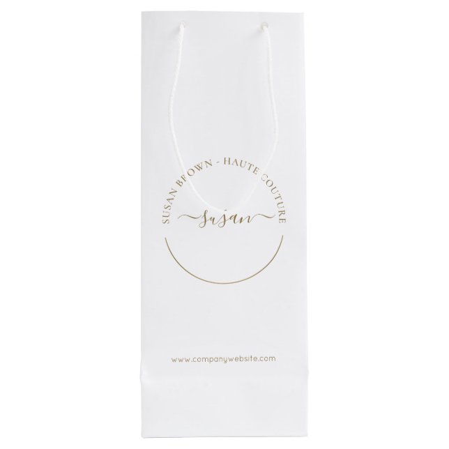 Elegant Boutique Custom Small Paper Shopping Bag (Back)