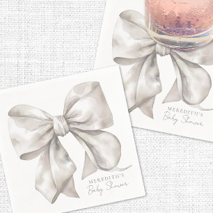 Elegant Bow Baby Shower Napkin