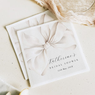 Elegant Bow Bridal Shower  Napkin