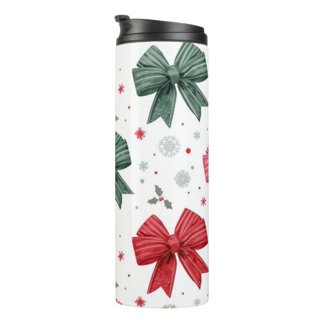 Elegant Bow Christmas Tumbler for Her (Rotated Right)