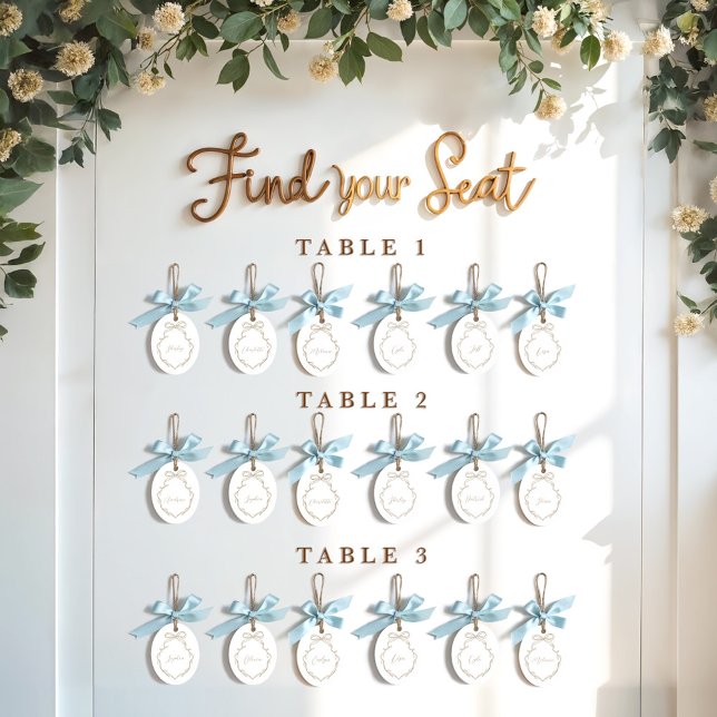 Elegant Bow Guest Name Wedding Seating Keepsake Metal Tree Decoration (Elegant Beige Bow Guest Name Wedding Seating Keepsake Metal Ornament)