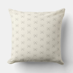 Elegant Bow Pattern Mother’s Day Pillow